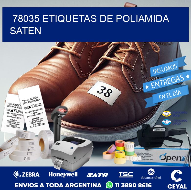 78035 ETIQUETAS DE POLIAMIDA SATEN