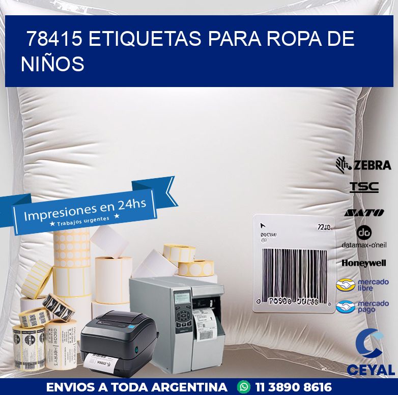 78415 ETIQUETAS PARA ROPA DE NIÑOS