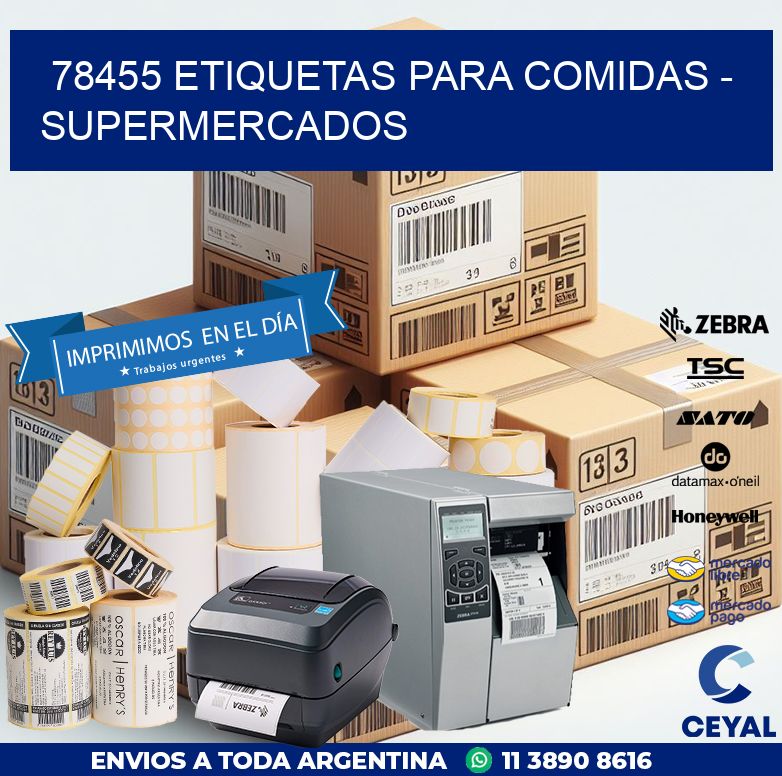 78455 ETIQUETAS PARA COMIDAS - SUPERMERCADOS