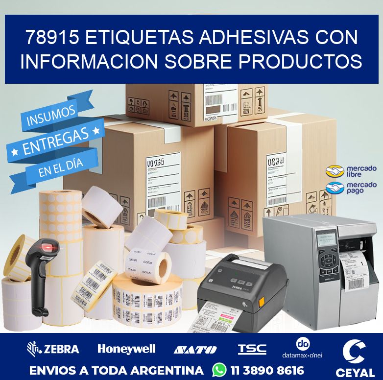 78915 ETIQUETAS ADHESIVAS CON INFORMACION SOBRE PRODUCTOS