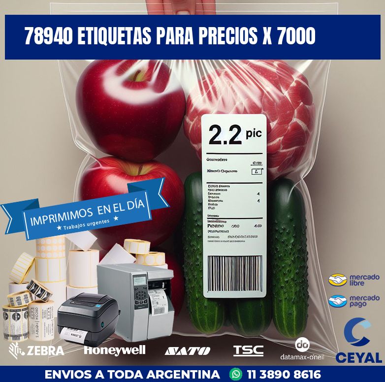 78940 ETIQUETAS PARA PRECIOS X 7000