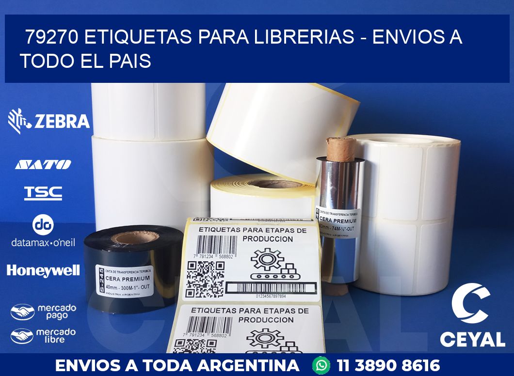 79270 ETIQUETAS PARA LIBRERIAS - ENVIOS A TODO EL PAIS