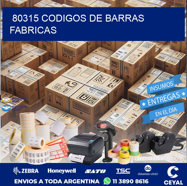 80315 CODIGOS DE BARRAS FABRICAS
