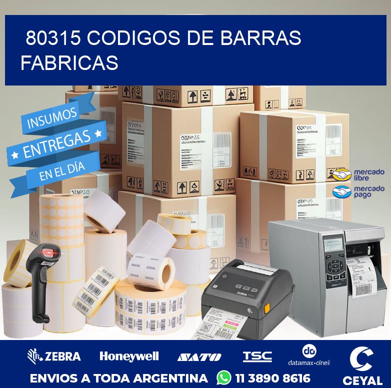 80315 CODIGOS DE BARRAS FABRICAS