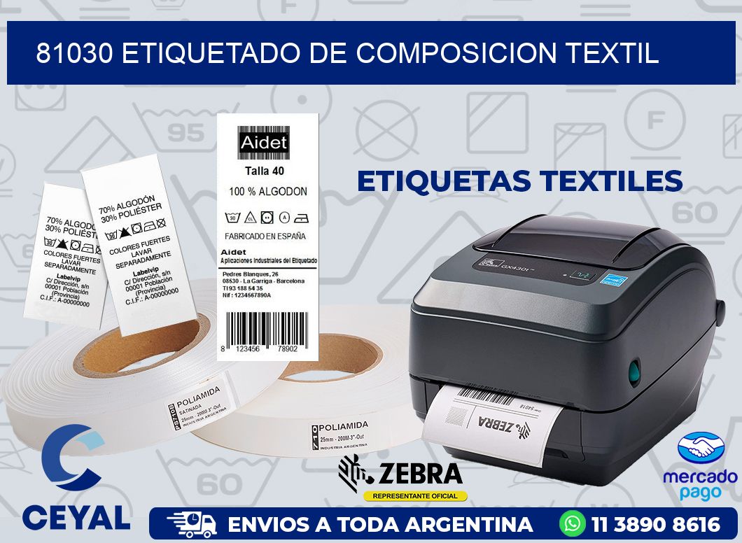 81030 ETIQUETADO DE COMPOSICION TEXTIL