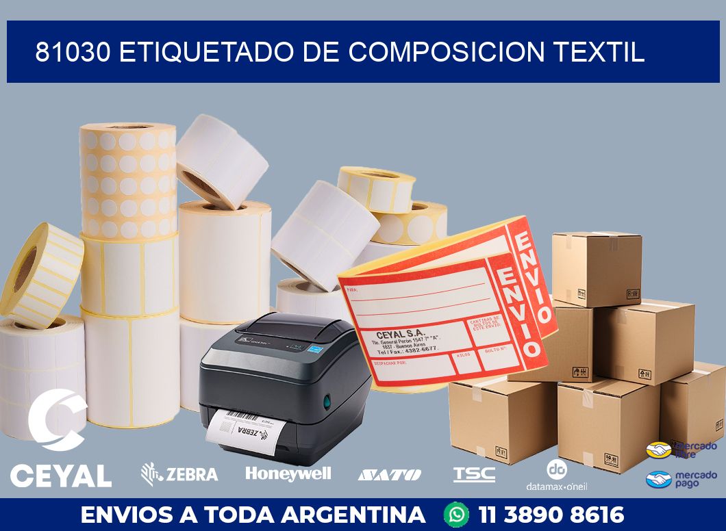 81030 ETIQUETADO DE COMPOSICION TEXTIL