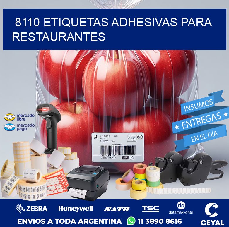 8110 ETIQUETAS ADHESIVAS PARA RESTAURANTES
