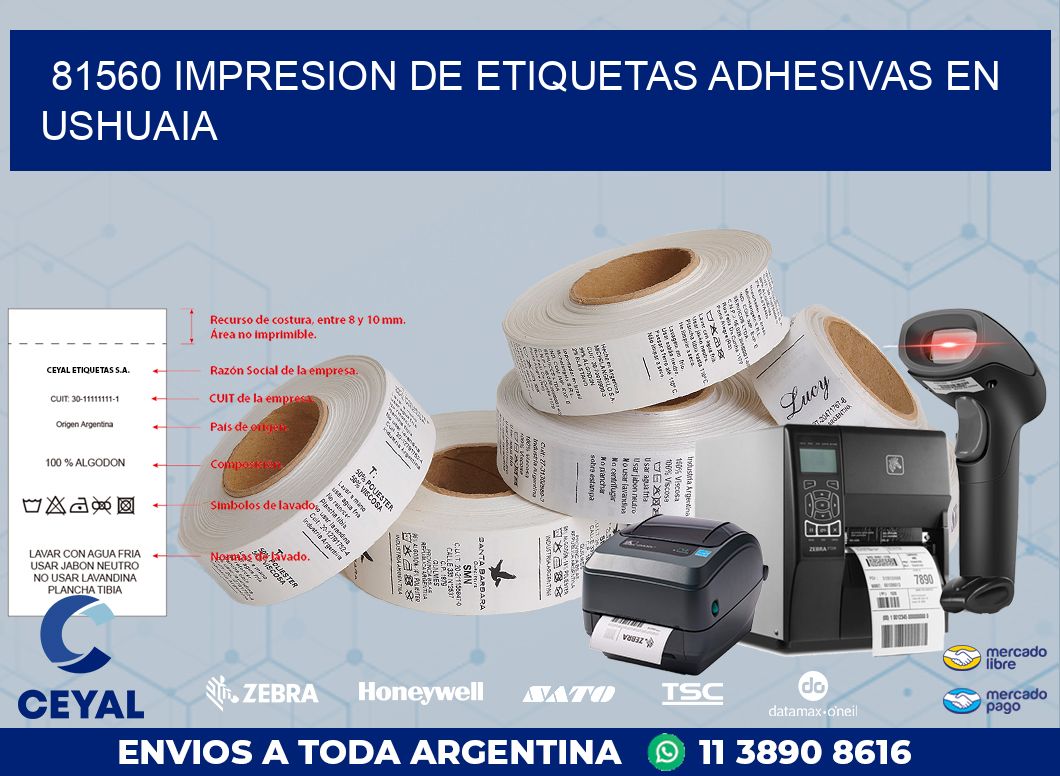 81560 IMPRESION DE ETIQUETAS ADHESIVAS EN USHUAIA
