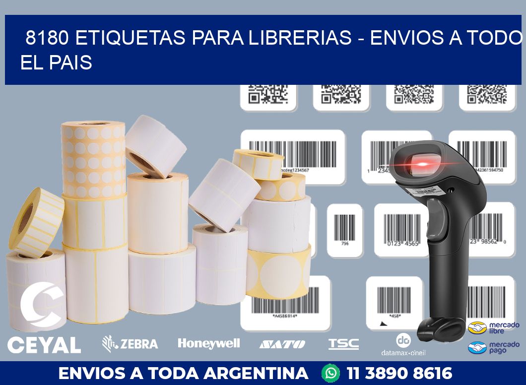 8180 ETIQUETAS PARA LIBRERIAS - ENVIOS A TODO EL PAIS