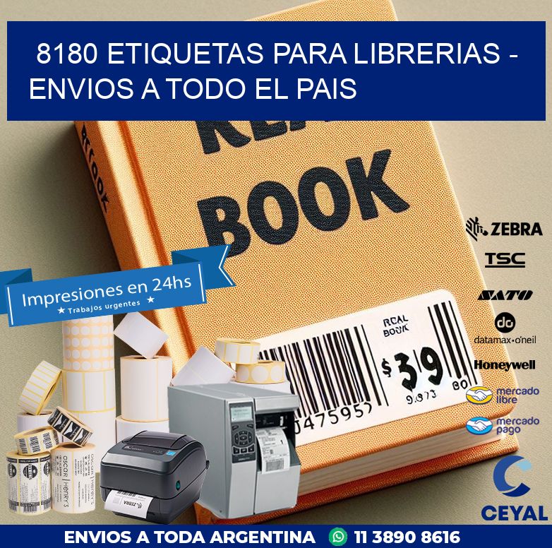 8180 ETIQUETAS PARA LIBRERIAS – ENVIOS A TODO EL PAIS