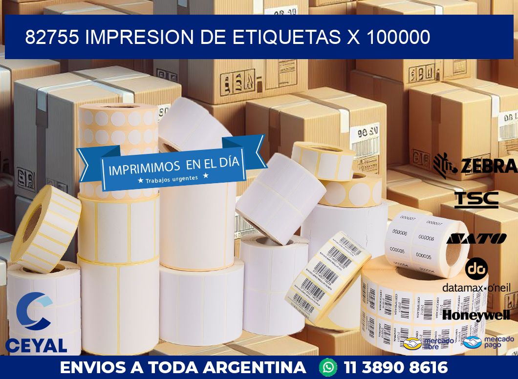 82755 IMPRESION DE ETIQUETAS X 100000