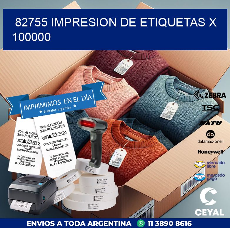 82755 IMPRESION DE ETIQUETAS X 100000