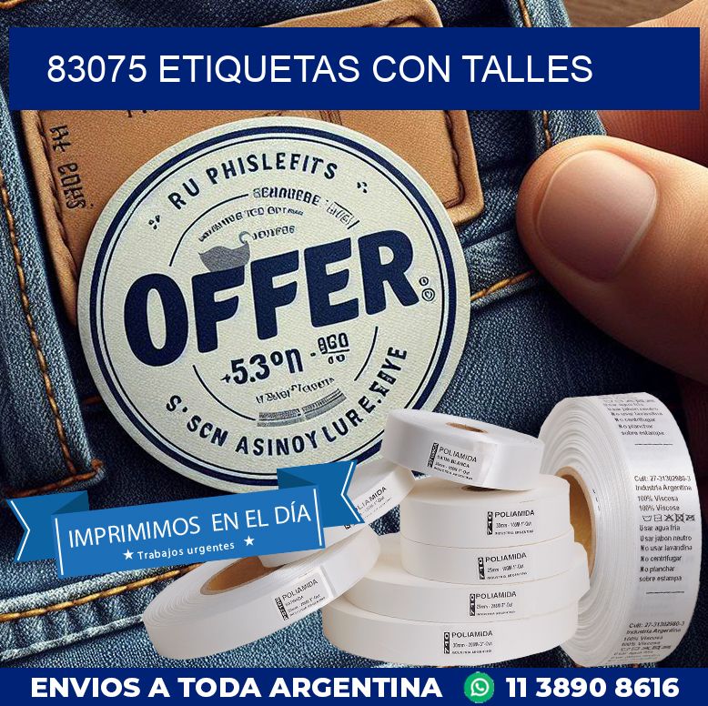 83075 ETIQUETAS CON TALLES
