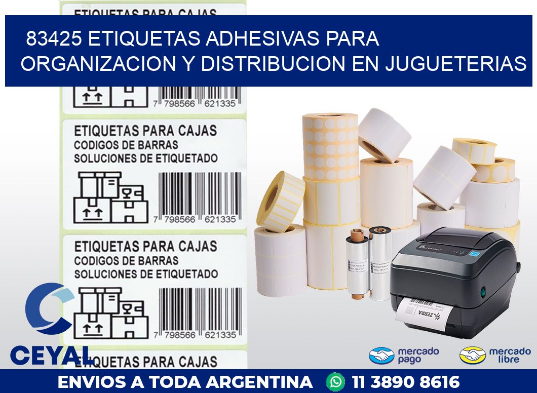 83425 ETIQUETAS ADHESIVAS PARA ORGANIZACION Y DISTRIBUCION EN JUGUETERIAS
