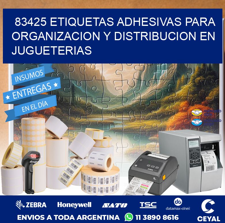83425 ETIQUETAS ADHESIVAS PARA ORGANIZACION Y DISTRIBUCION EN JUGUETERIAS