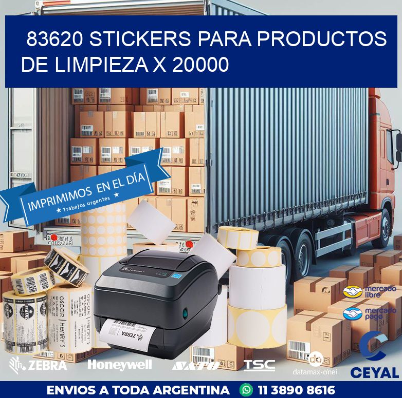 83620 STICKERS PARA PRODUCTOS DE LIMPIEZA X 20000