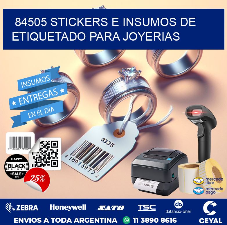 84505 STICKERS E INSUMOS DE ETIQUETADO PARA JOYERIAS