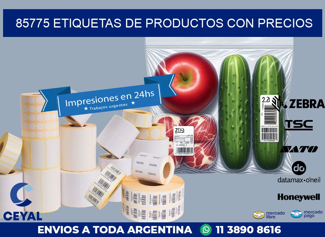85775 ETIQUETAS DE PRODUCTOS CON PRECIOS