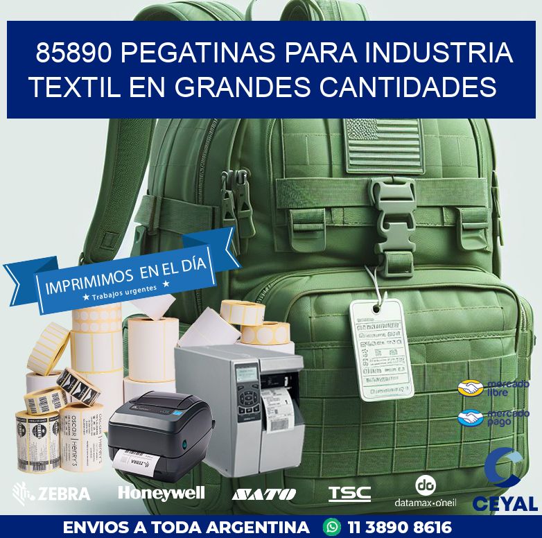 85890 PEGATINAS PARA INDUSTRIA TEXTIL EN GRANDES CANTIDADES