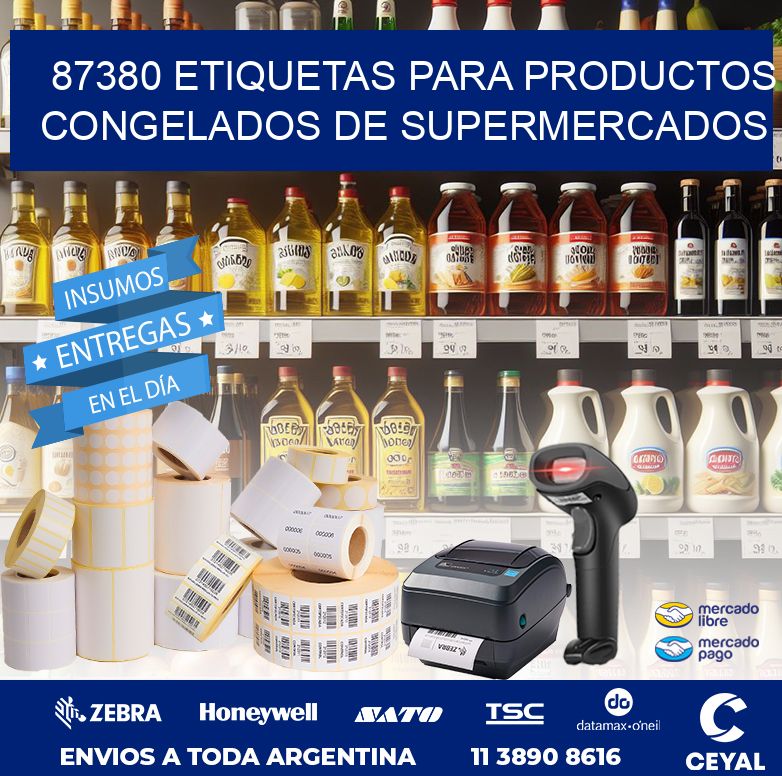 87380 ETIQUETAS PARA PRODUCTOS CONGELADOS DE SUPERMERCADOS