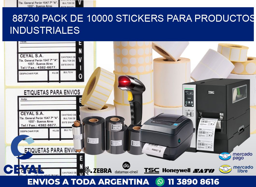88730 PACK DE 10000 STICKERS PARA PRODUCTOS INDUSTRIALES