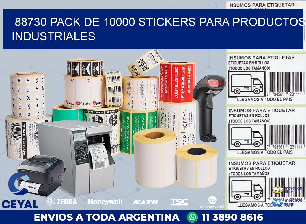 88730 PACK DE 10000 STICKERS PARA PRODUCTOS INDUSTRIALES