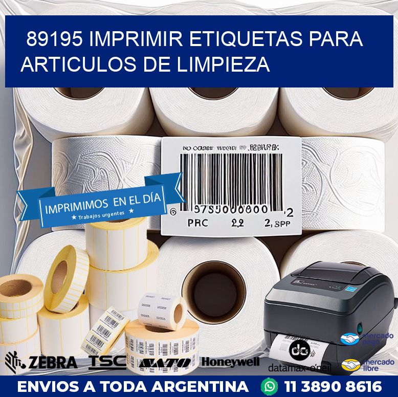 89195 IMPRIMIR ETIQUETAS PARA ARTICULOS DE LIMPIEZA
