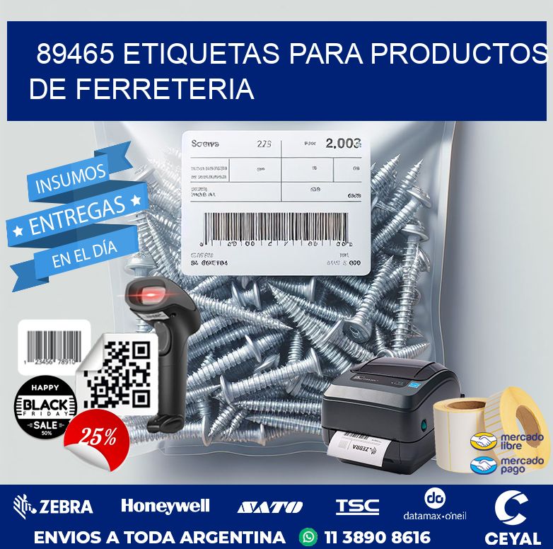 89465 ETIQUETAS PARA PRODUCTOS DE FERRETERIA