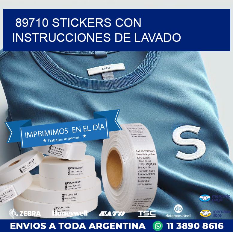 89710 STICKERS CON INSTRUCCIONES DE LAVADO