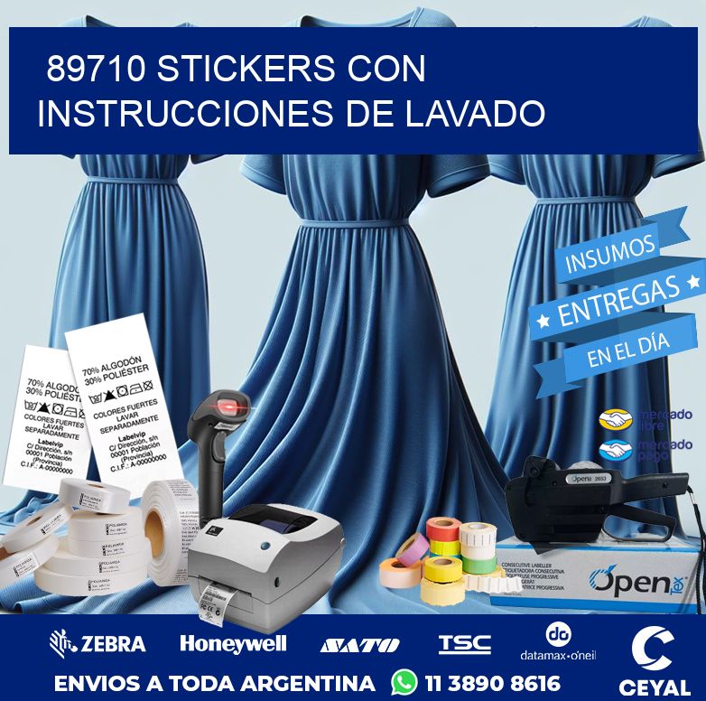 89710 STICKERS CON INSTRUCCIONES DE LAVADO