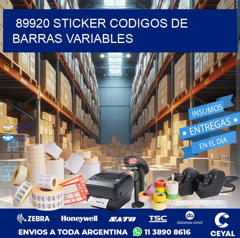 89920 STICKER CODIGOS DE BARRAS VARIABLES