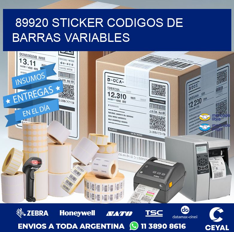 89920 STICKER CODIGOS DE BARRAS VARIABLES