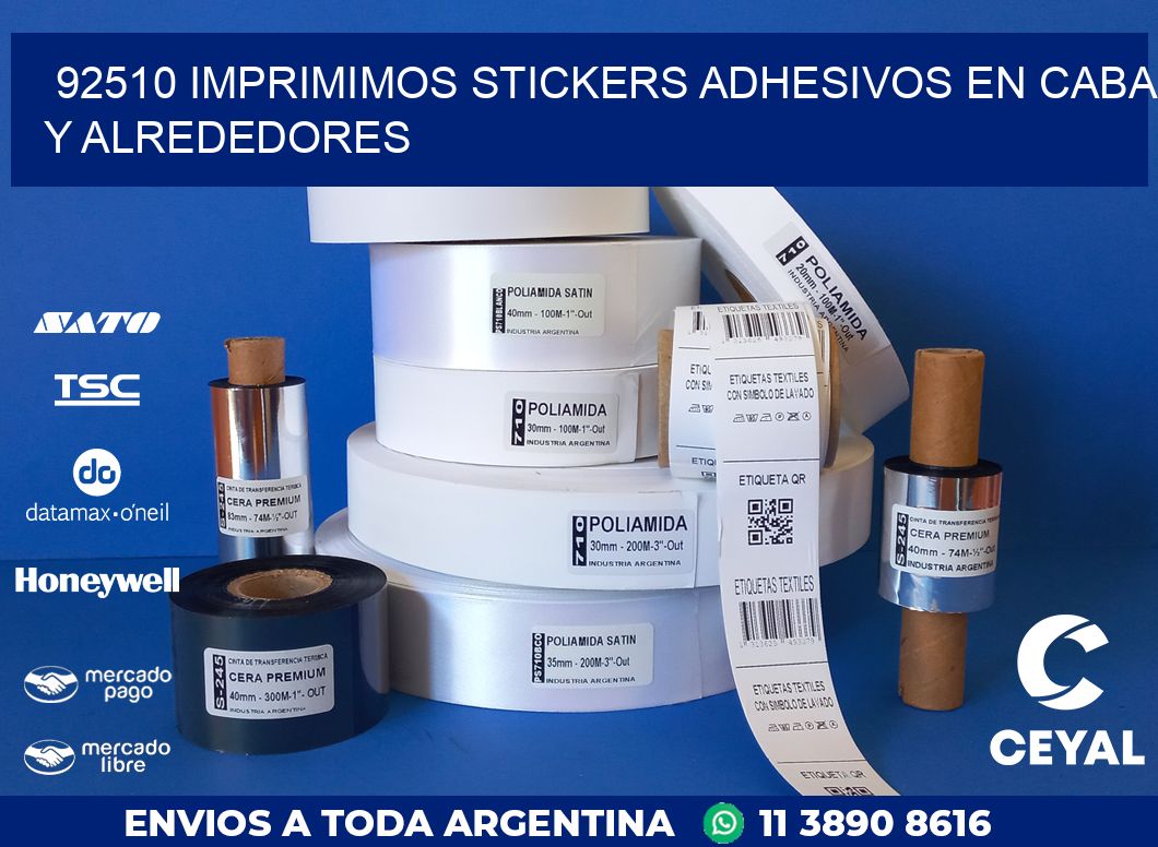 92510 IMPRIMIMOS STICKERS ADHESIVOS EN CABA Y ALREDEDORES