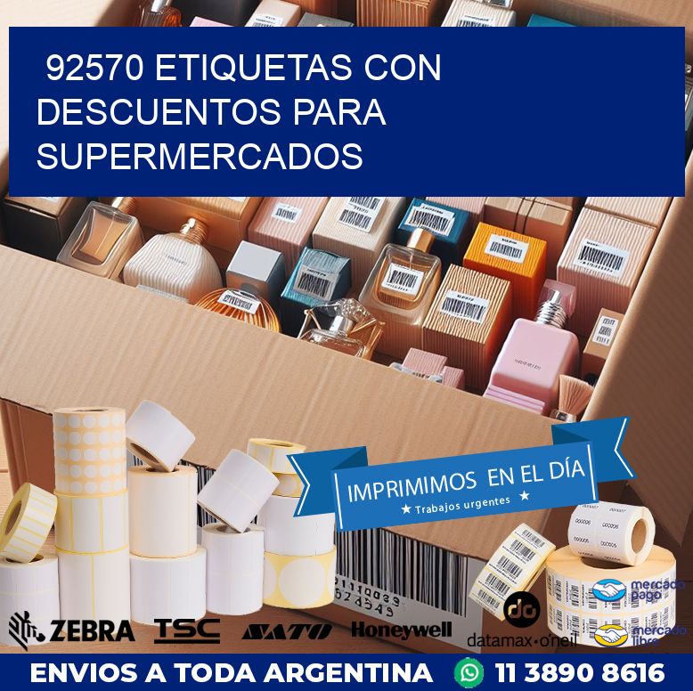 92570 ETIQUETAS CON DESCUENTOS PARA SUPERMERCADOS