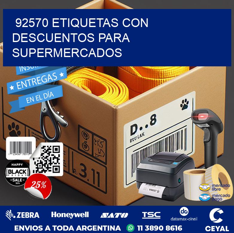 92570 ETIQUETAS CON DESCUENTOS PARA SUPERMERCADOS