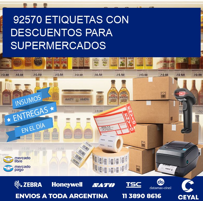 92570 ETIQUETAS CON DESCUENTOS PARA SUPERMERCADOS