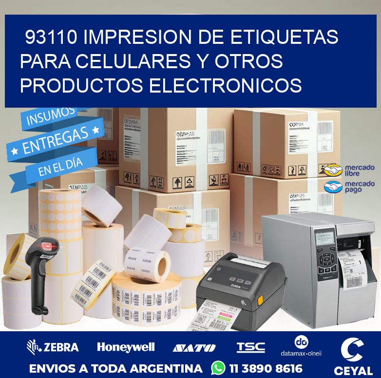 93110 IMPRESION DE ETIQUETAS PARA CELULARES Y OTROS PRODUCTOS ELECTRONICOS