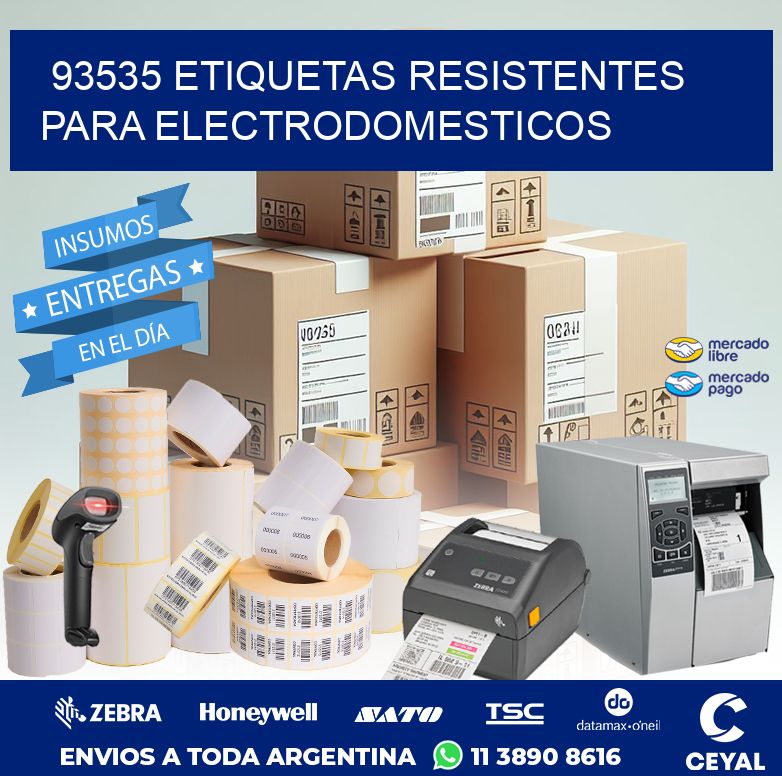 93535 ETIQUETAS RESISTENTES PARA ELECTRODOMESTICOS