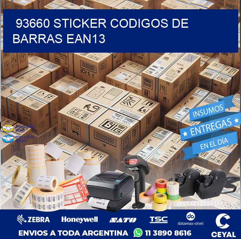 93660 STICKER CODIGOS DE BARRAS EAN13