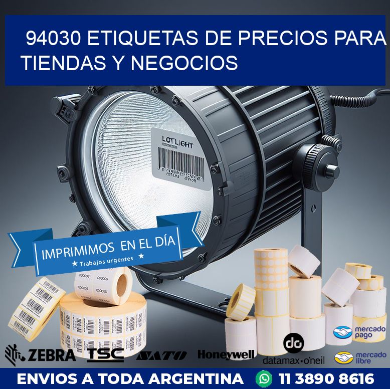 94030 ETIQUETAS DE PRECIOS PARA TIENDAS Y NEGOCIOS