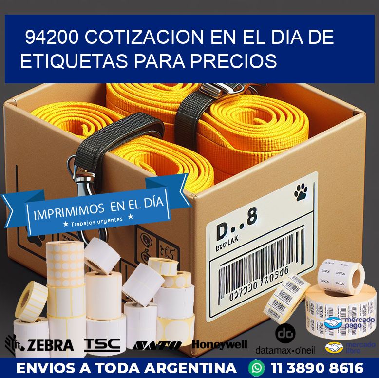 94200 COTIZACION EN EL DIA DE ETIQUETAS PARA PRECIOS