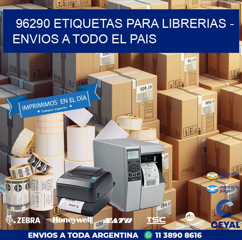 96290 ETIQUETAS PARA LIBRERIAS - ENVIOS A TODO EL PAIS