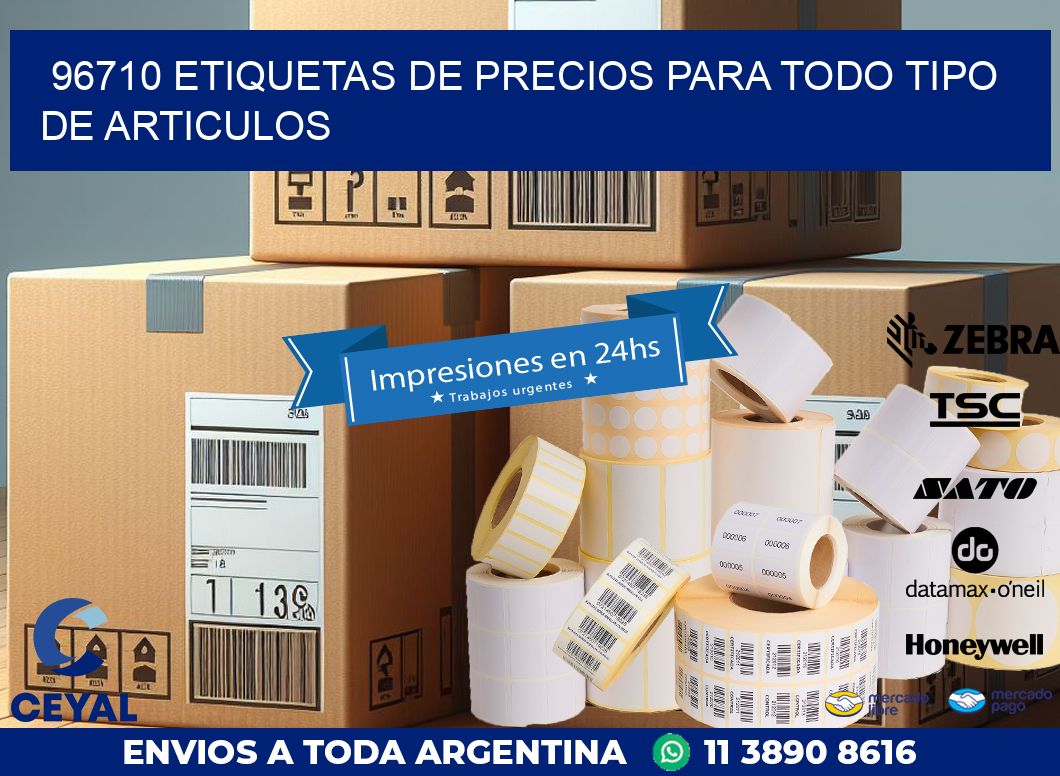 96710 ETIQUETAS DE PRECIOS PARA TODO TIPO DE ARTICULOS