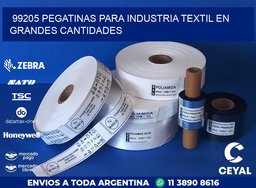 99205 PEGATINAS PARA INDUSTRIA TEXTIL EN GRANDES CANTIDADES