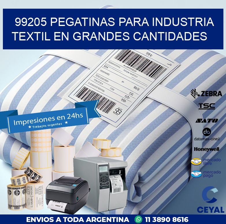 99205 PEGATINAS PARA INDUSTRIA TEXTIL EN GRANDES CANTIDADES