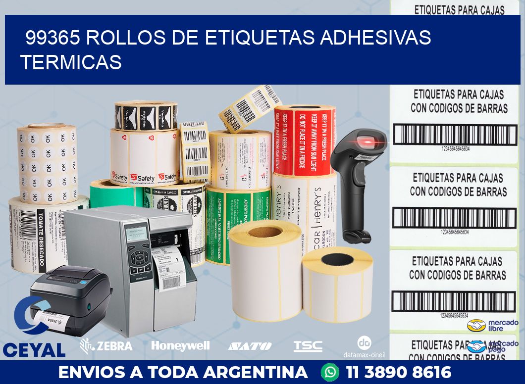 99365 ROLLOS DE ETIQUETAS ADHESIVAS TERMICAS
