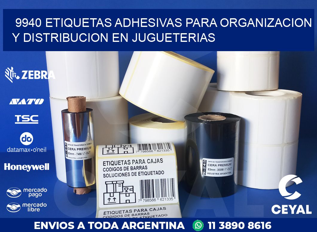 9940 ETIQUETAS ADHESIVAS PARA ORGANIZACION Y DISTRIBUCION EN JUGUETERIAS