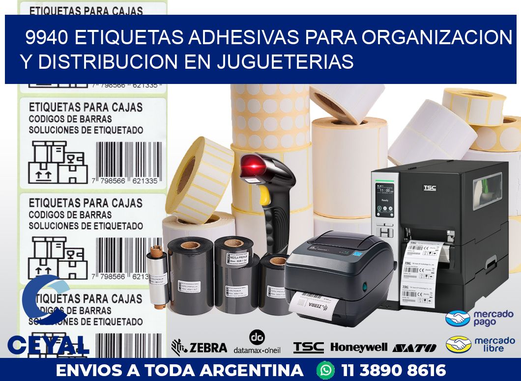 9940 ETIQUETAS ADHESIVAS PARA ORGANIZACION Y DISTRIBUCION EN JUGUETERIAS
