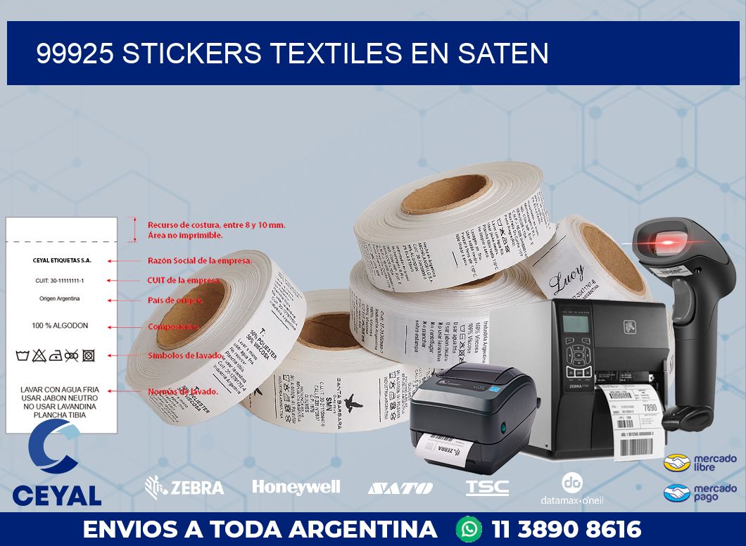 99925 STICKERS TEXTILES EN SATEN