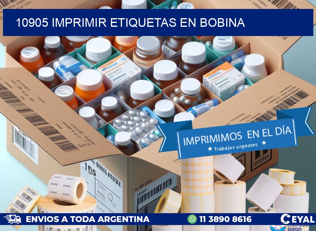 10905 imprimir etiquetas en bobina
